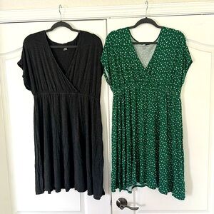 Pair of Empire Waisted Casual Dresses